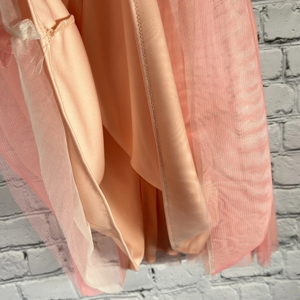Cherokee Girls Tulle tutu floral Dress Size Medium Peach/Coral NEW - Picture 3 of 15